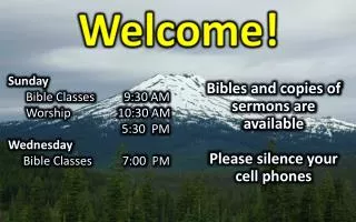 welcome