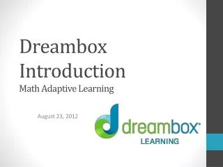 Dreambox Introduction Math Adaptive Learning