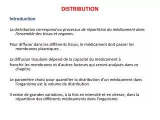 distribution
