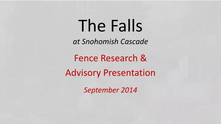 the falls at snohomish cascade