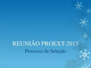 reuni o proext 2015