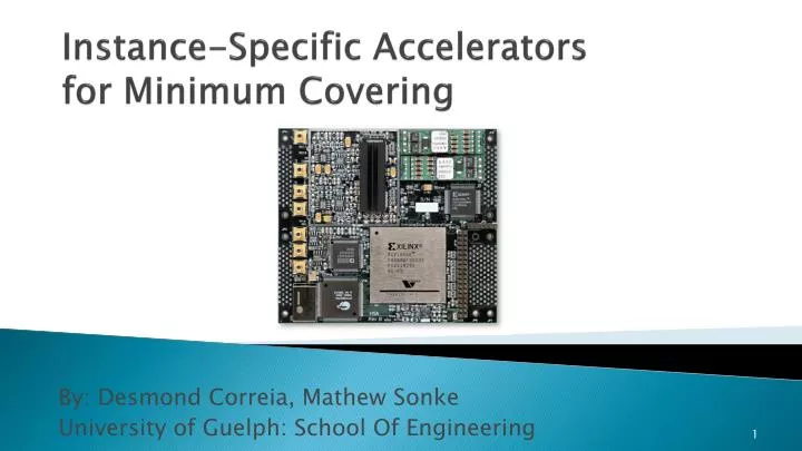 instance specific accelerators for minimum covering