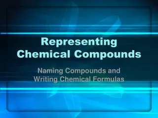 representing chemical compounds