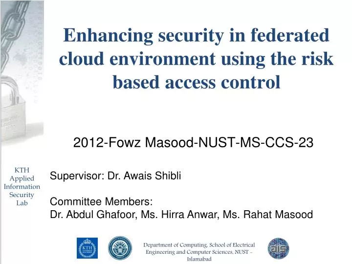 enhancing security in federated cloud environment using the risk based access control