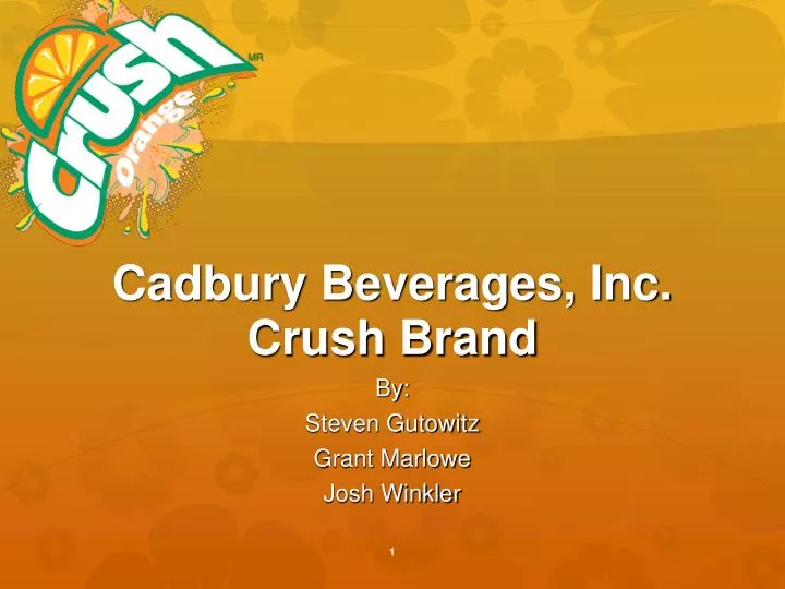 cadbury beverages inc crush brand