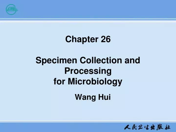chapter 26 specimen collection and processing for microbiology
