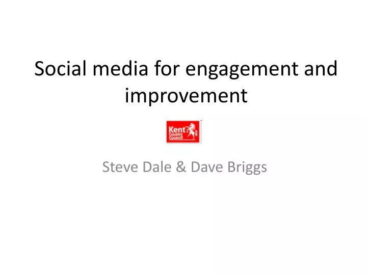 social media for engagement and improvement