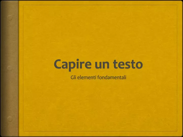 capire un testo