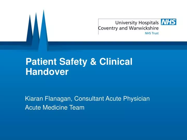 patient safety clinical handover