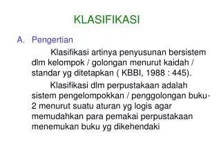 klasifikasi
