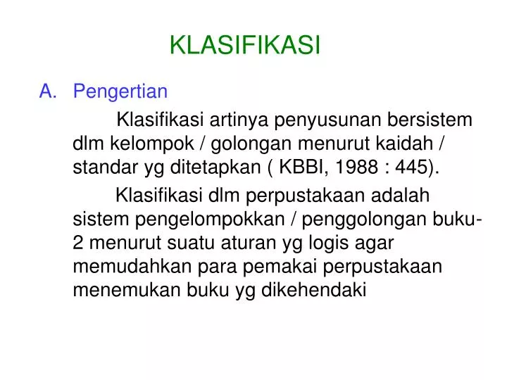 klasifikasi