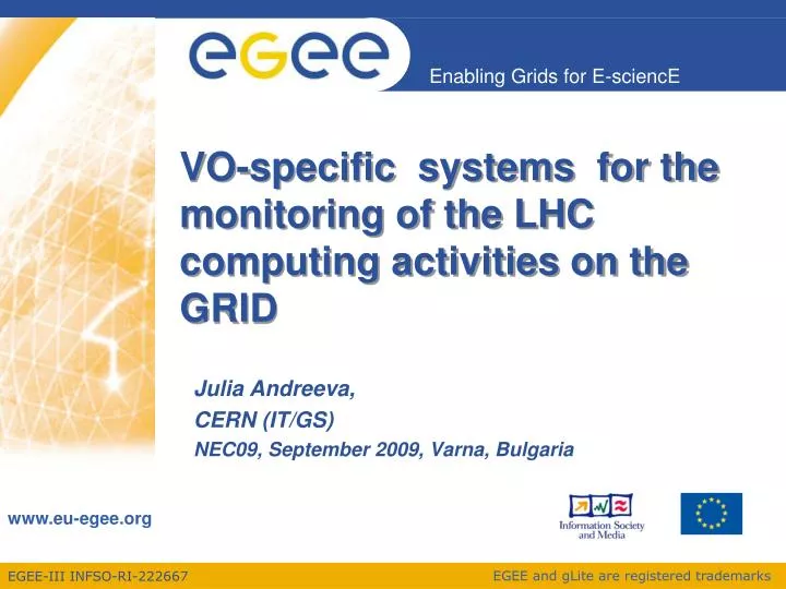 vo specific systems for the monitoring of the lhc computing activities on the grid