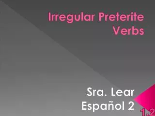 irregular preterite verbs