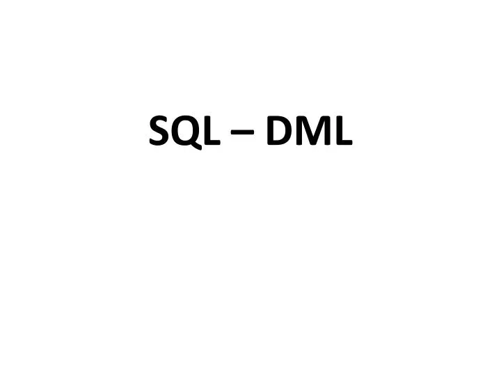 sql dml