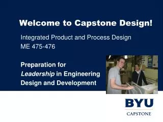 Welcome to Capstone Design!
