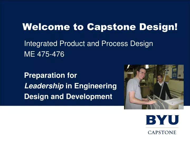 welcome to capstone design