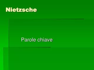parole chiave