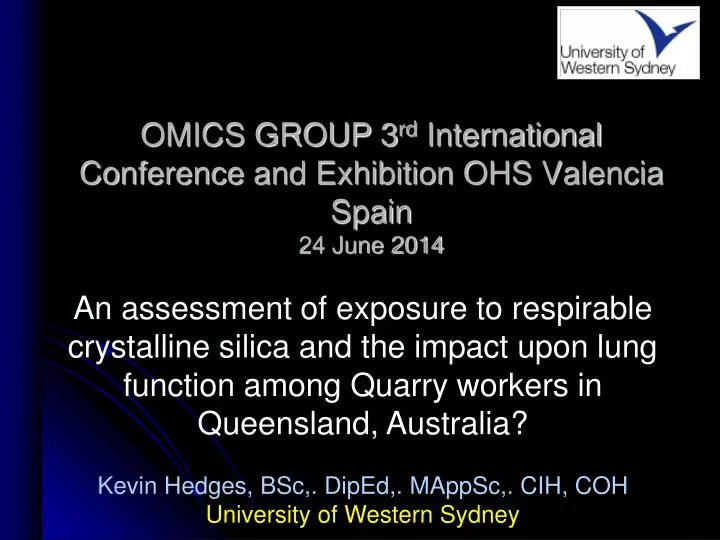 omics group 3 rd international conference and exhibition ohs valencia spain 24 june 2014