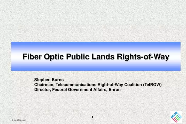 fiber optic public lands rights of way