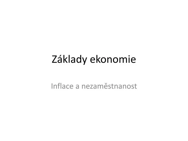 z klady ekonomie