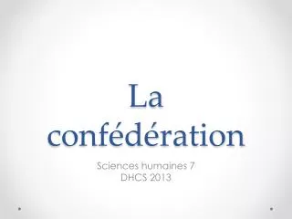 la conf d ration