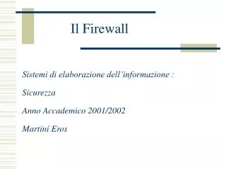 il firewall