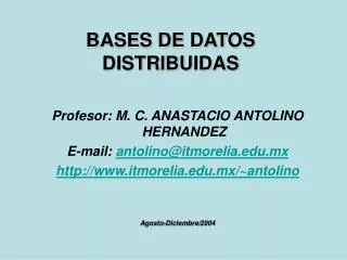 bases de datos distribuidas
