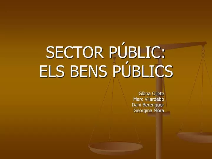 sector p blic els bens p blics