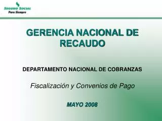 gerencia nacional de recaudo