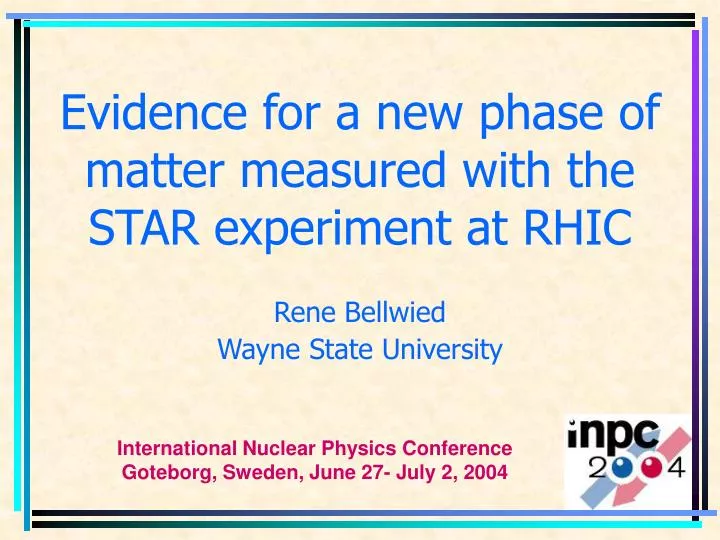 evidence for a new phase of matter measured with the star experiment at rhic