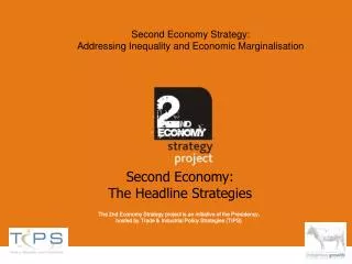 Second Economy Strategy: Addressing Inequality and Economic Marginalisation