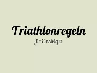 triathlonregeln
