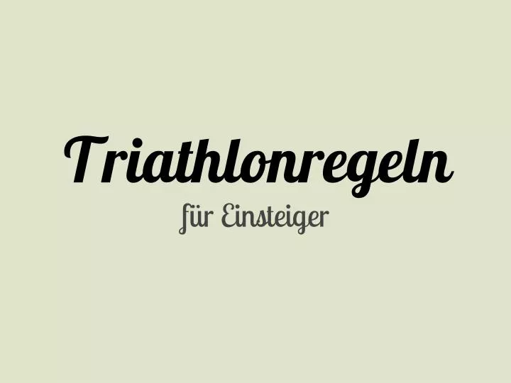 triathlonregeln