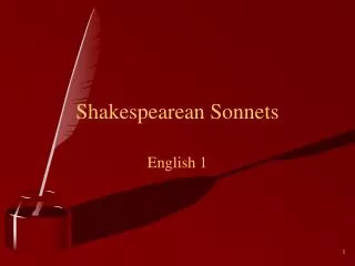 shakespearean sonnets