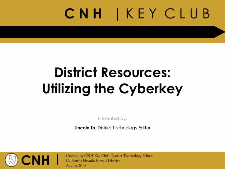 district resources utilizing the cyberkey