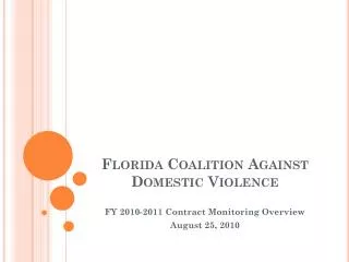 Florida Coalition Against Domestic Violence