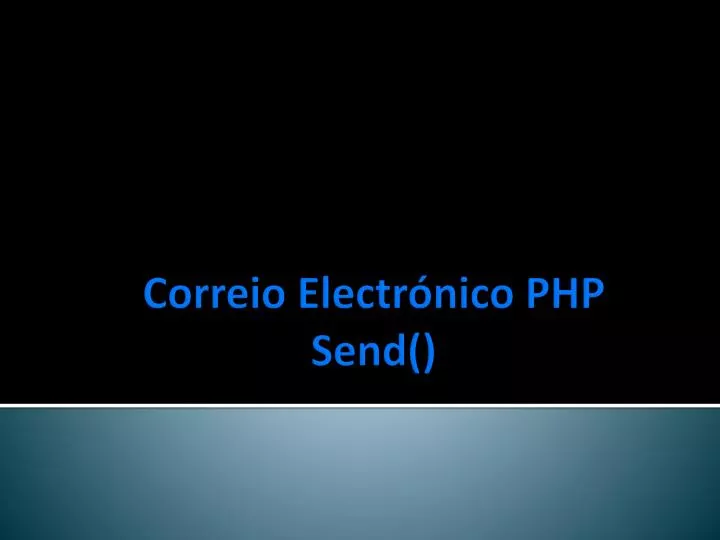 correio electr nico php send