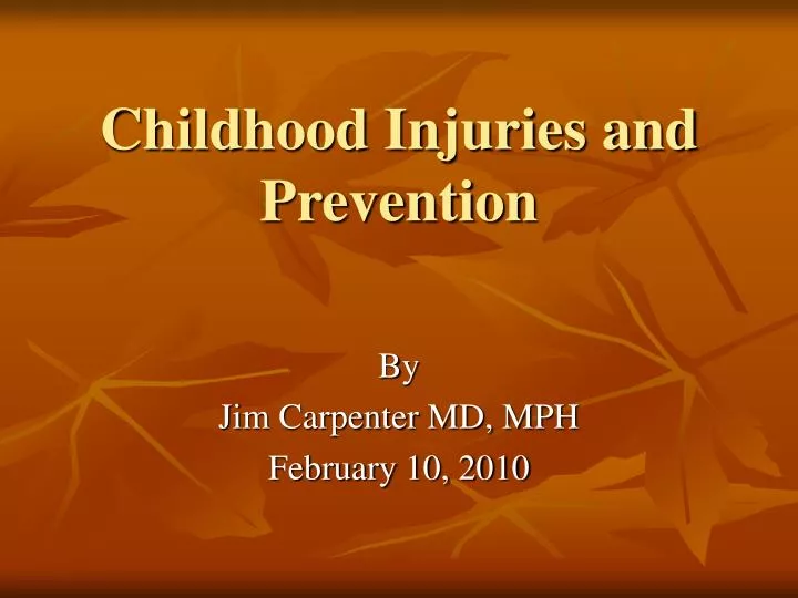 childhood injuries and prevention