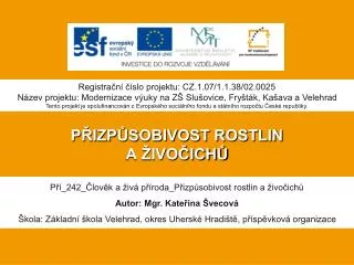 p izp sobivost rostlin a ivo ich