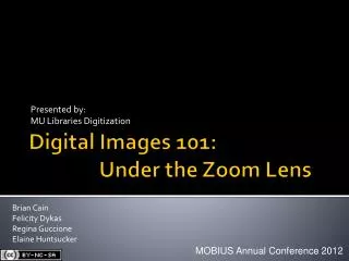 Digital Images 101: 		Under the Zoom Lens