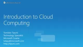 Introduction to Cloud Computing