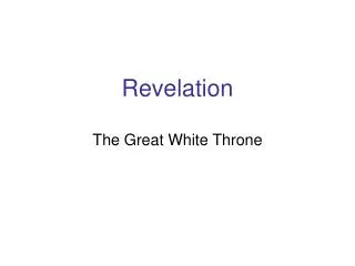 Revelation The Great White Throne