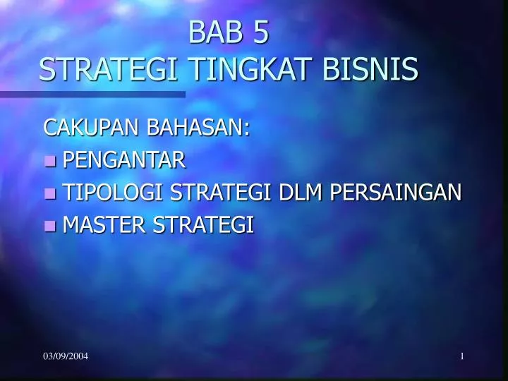 bab 5 strategi tingkat bisnis