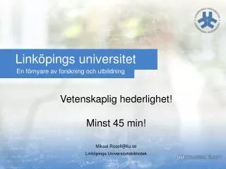 link pings universitet