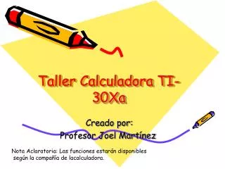 taller calculadora ti 30xa