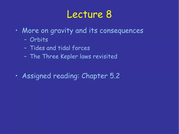 lecture 8