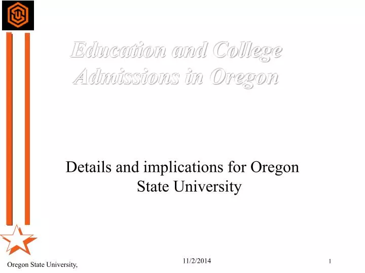 education and college admissions in oregon