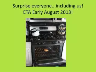 Surprise everyone..cluding us! ETA Early August 2013!