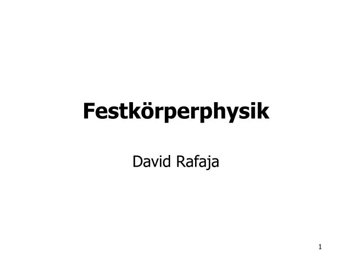 festk rperphysik