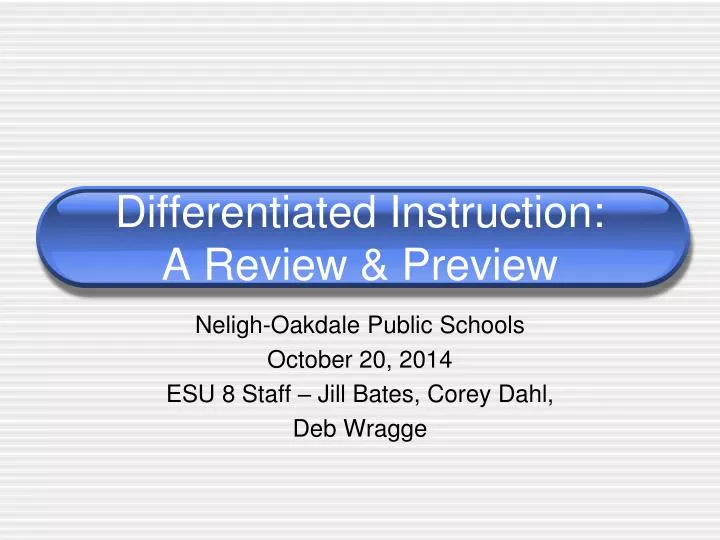 differentiated instruction a review preview